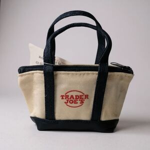 Trader Joe’s Navy Canvas Micro Tote with Grocery Bag Limited Edition Mini NWT